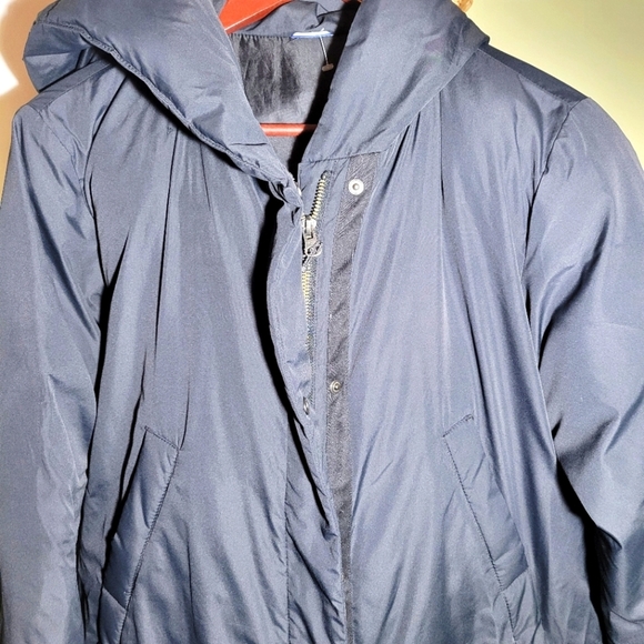 Kit and Ace puffer quilted winter hooded jacket parka black small - Picture 5 of 12